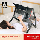 OMAX Bed Computer Desk - Lying Down Computer Workstation for Laptops, Foldable Stand, Perfect for Reading in Bed